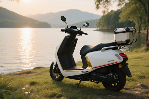 The difference between a scooter and a regular motorcycle. The difference between a scooter and a regular motorcycle.